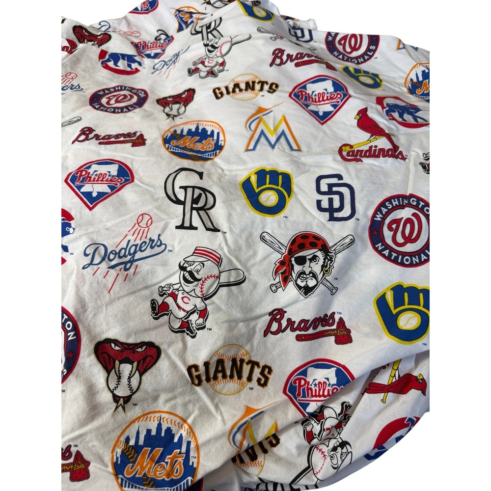 Pottery Barn Kids MLB Organic Cotton Full Fitted Sheet ONLY & Pillowcase Set